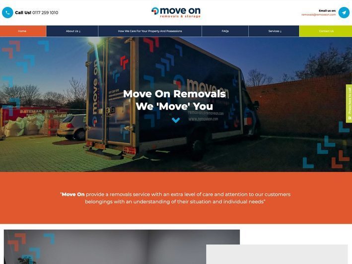 Move on Removals website